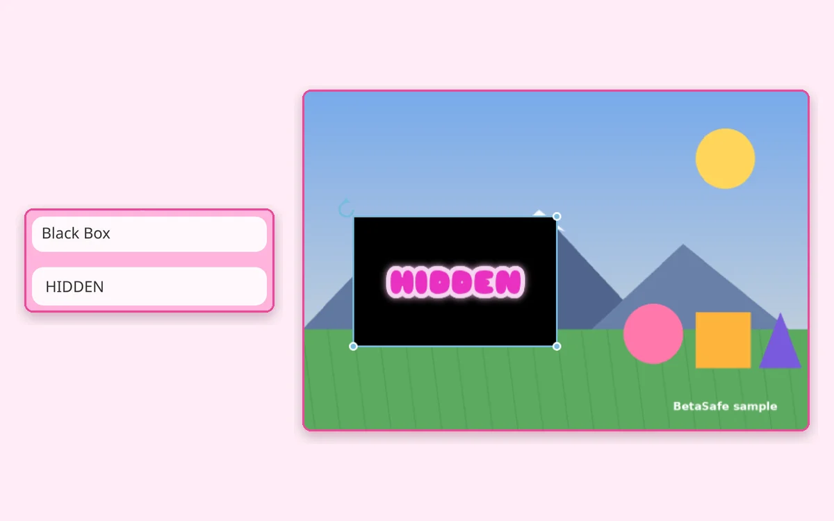 A Black Box with a label on a sample image